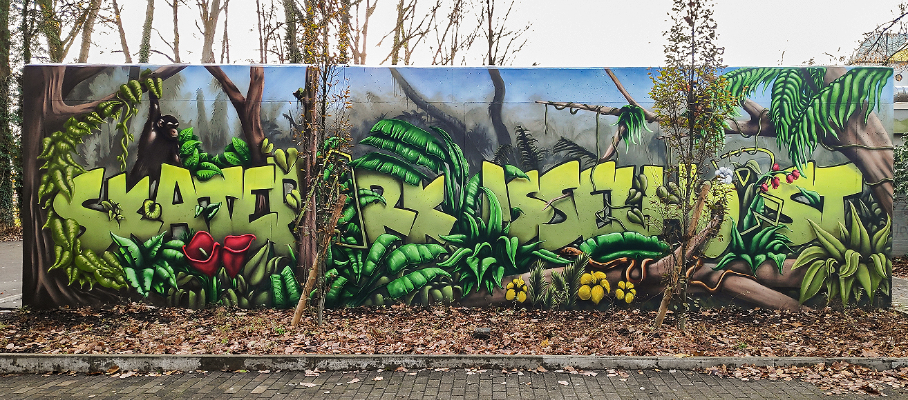 Graffiti Dschungel im Skatepark Isselhorst (Gütersloh)