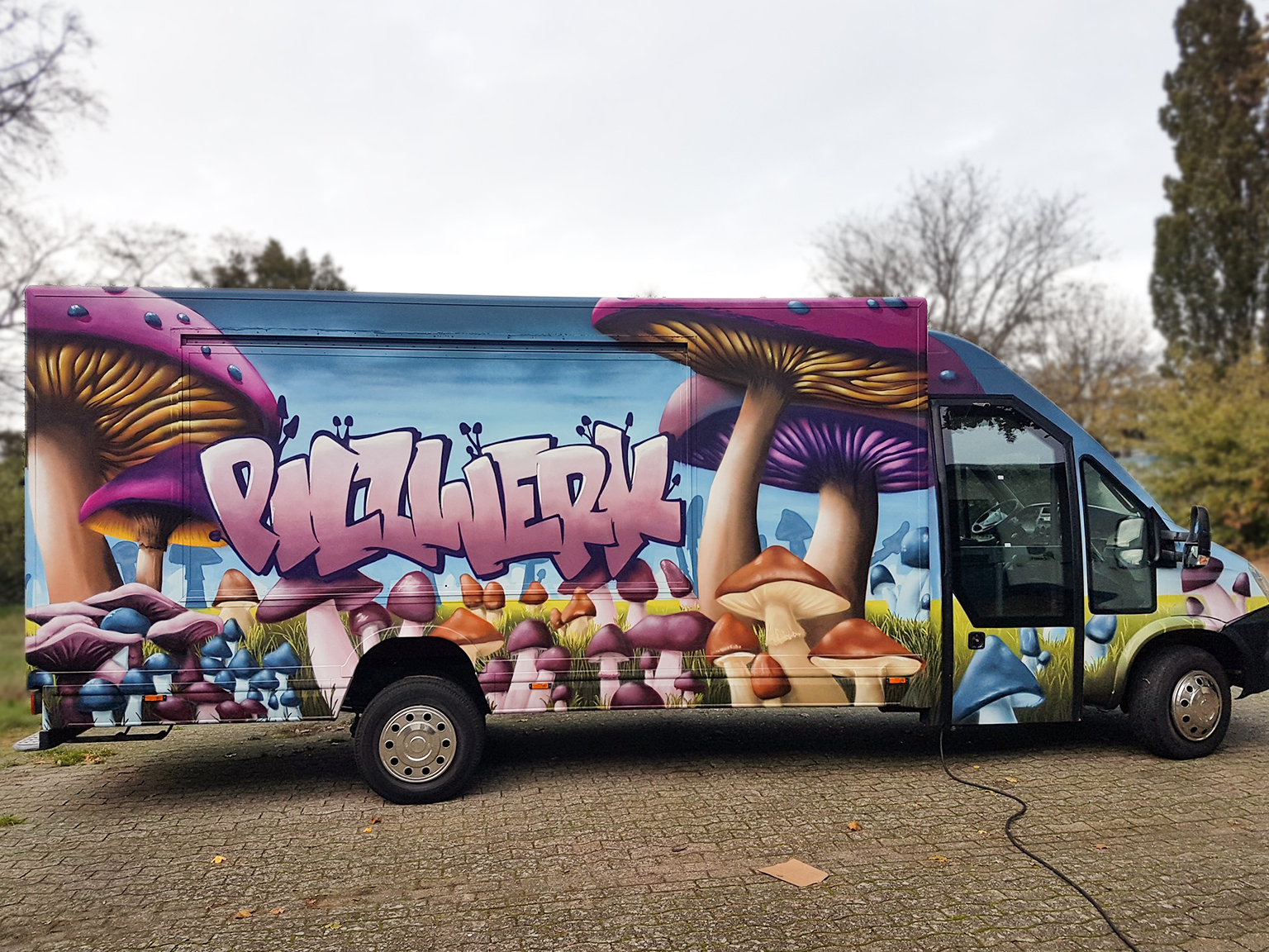 Graffiti Foodtruck für das Pilzwerk in Stemwede